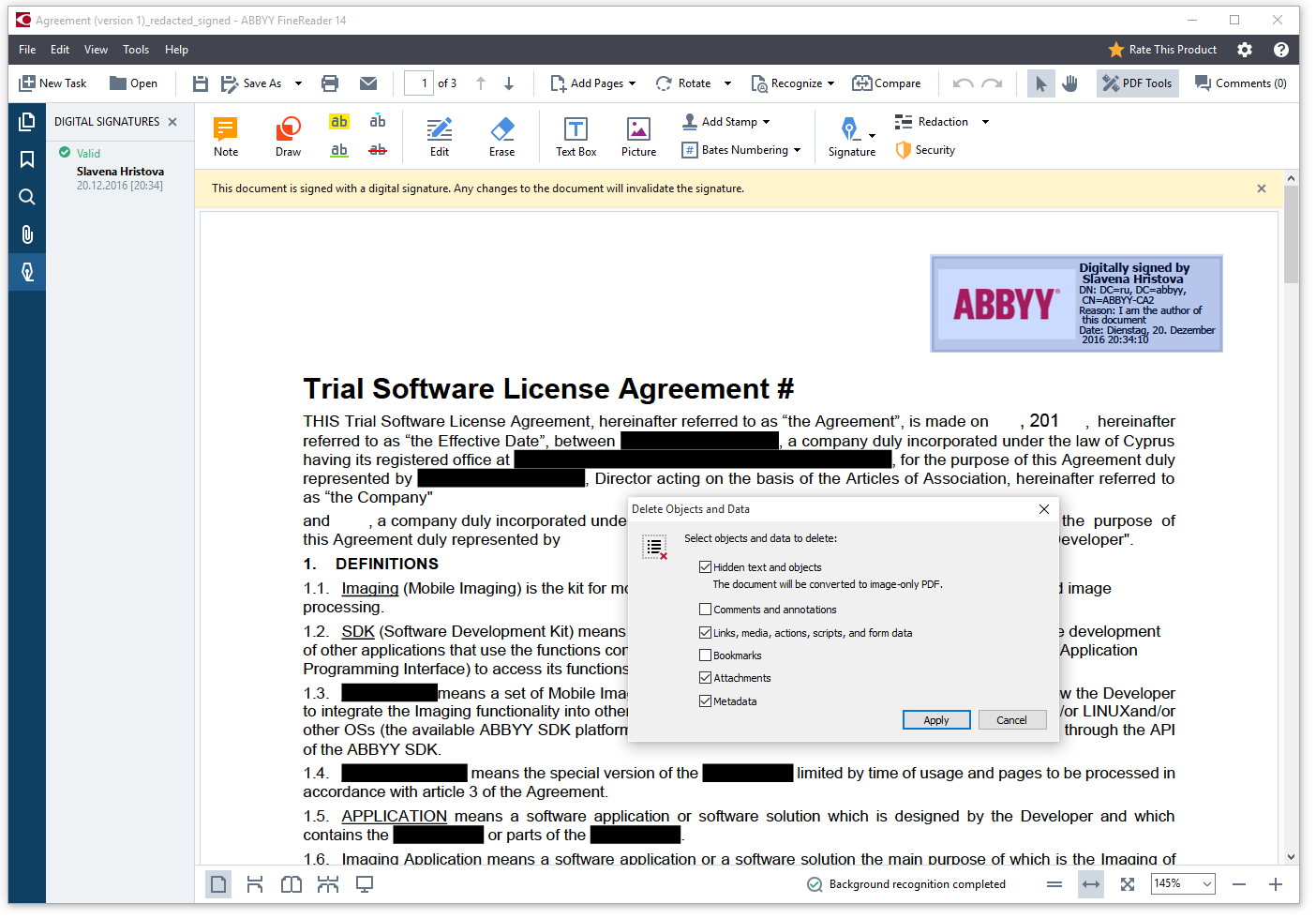 PDF Software with Text Recognition - ABBYY FineReader 14