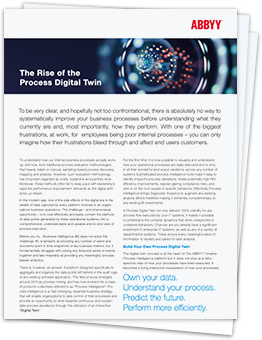 The Rise of the Process Digital Twin - ABBYY Timeline brochure