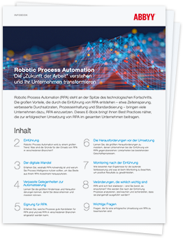 RPA und die Zukunft der Arbeit - ABBYY Infobook