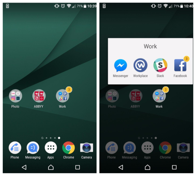 organize apps android