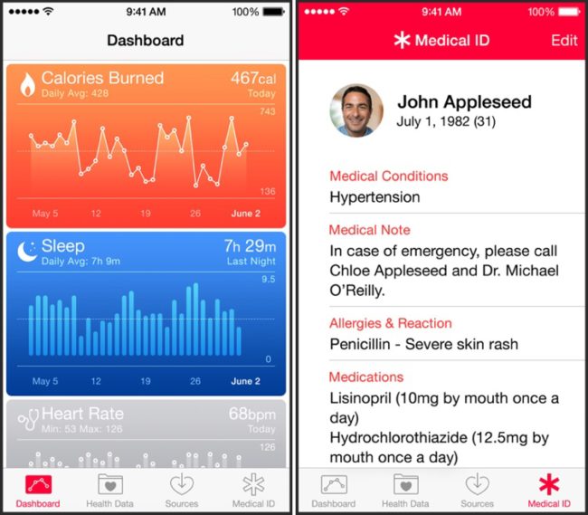 create personal Medical ID health app