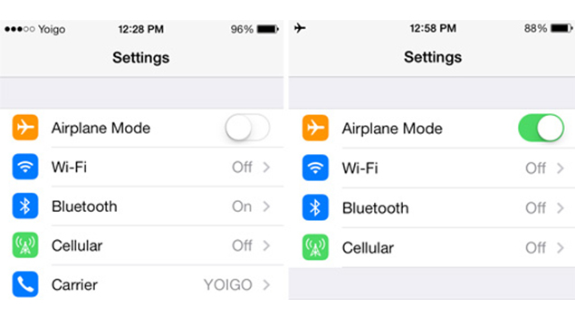 Airplane Mode iOS Fast-Charge iPhone