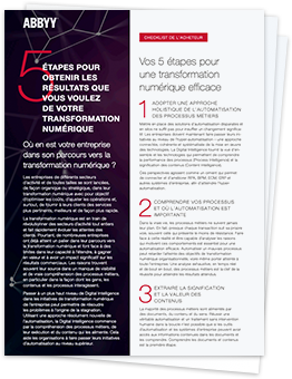 Les étapes vers la transformation numérique